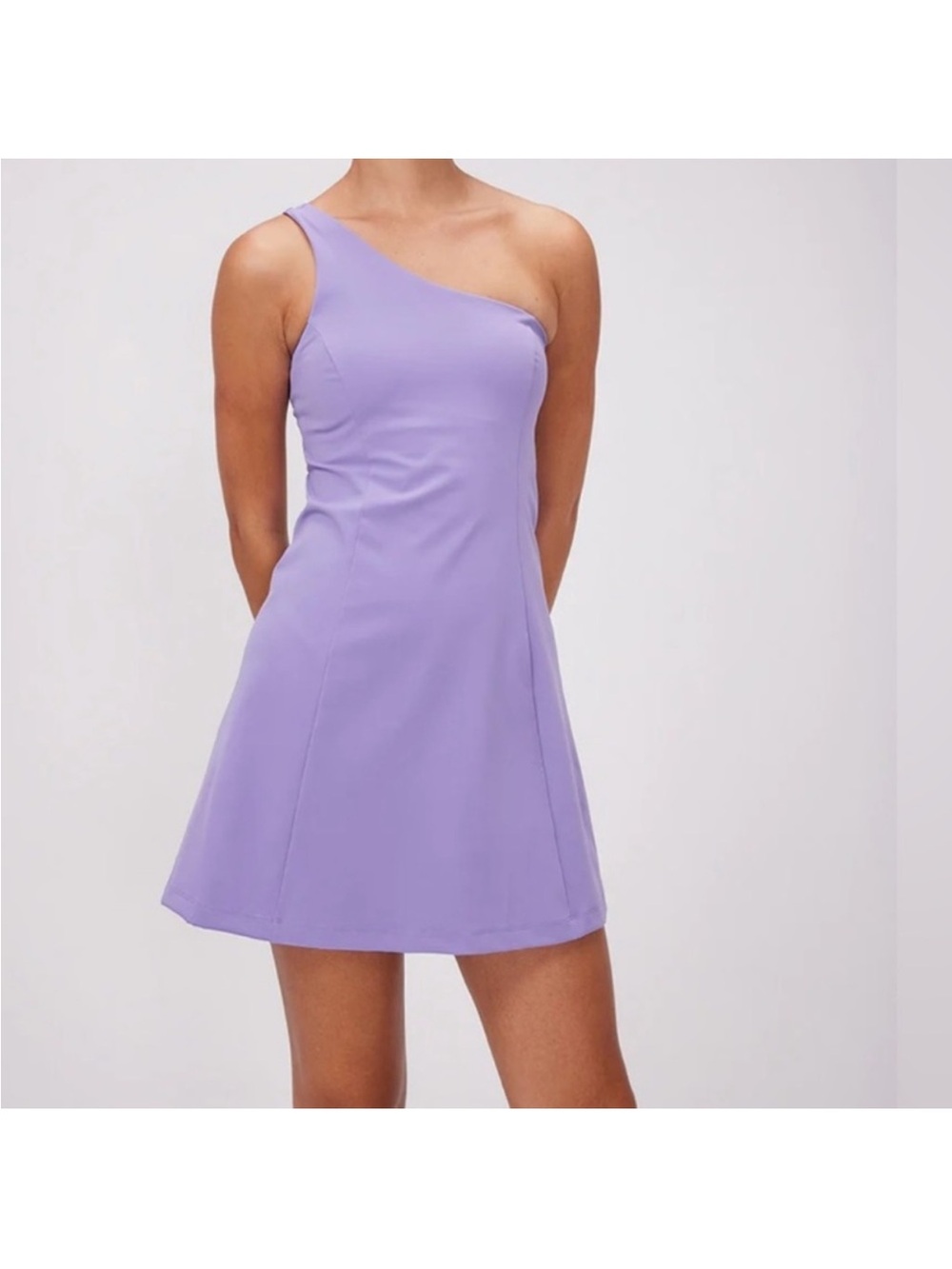 Outdoor Voices One-Shoulder Lavender Dress
